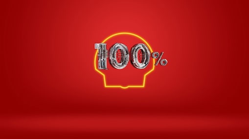 100% γραφικό που αποτελείται από καθαρά, γυαλιστερά, μεταλλικά μέρη κινητήρα σε κόκκινο φόντο.